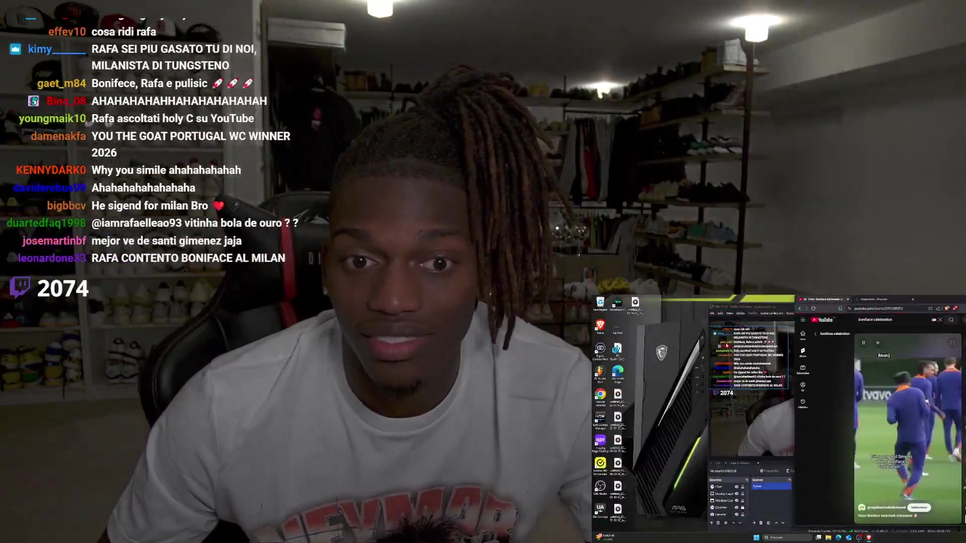 华体会登录-莱奥直播谈博尼法斯：他是我喜欢的球员类型 我的小腿在逐步康复